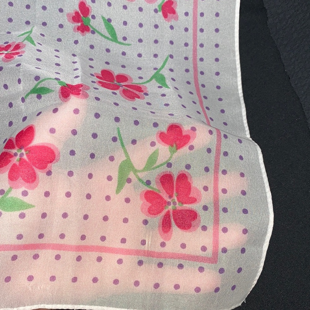 3 vintage floral head scarves - Picture 4 of 11